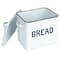 Hello Honey® 13.5" White Chic Farmhouse Enameled Bread Box